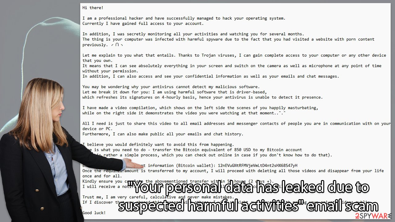 "Professional hacker and have successfully managed to hack your operating system" email scam