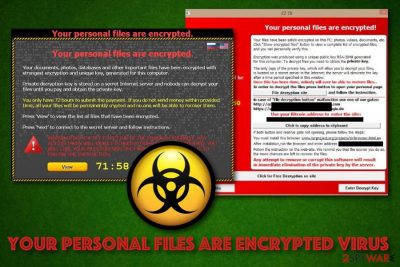 Your personal files are encrypted virus