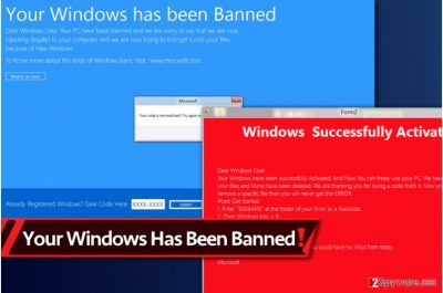 New Your Windows Has Been Banned virus version