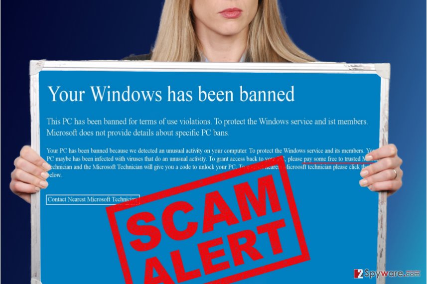 Your Windows Has Been Banned virus