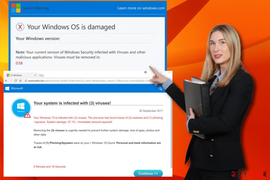 Your Windows OS is damaged scam