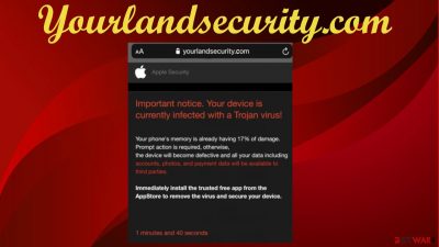 Yourlandsecurity.com pop-up