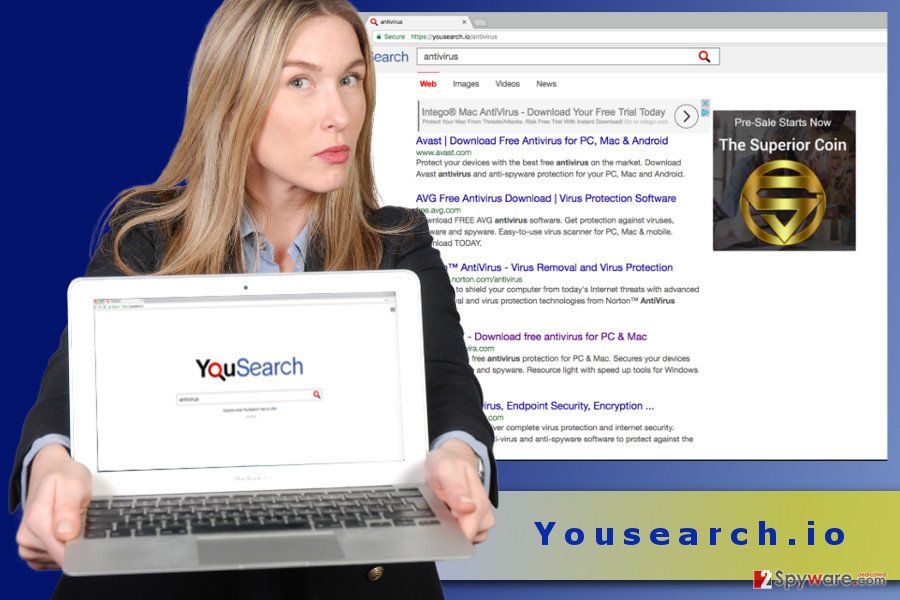 The illustration of Yousearch.io virus