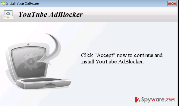 YoutubeAdBlocker adware snapshot YoutubeAdBlocker adware snapshot