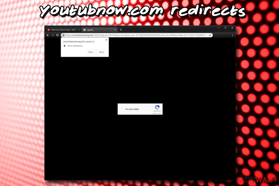 Youtubnow.com push notification virus