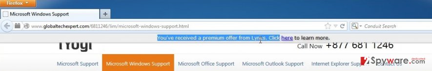 ‘You’ve received a premium offer’ virus snapshot ‘You’ve received a premium offer’ virus snapshot