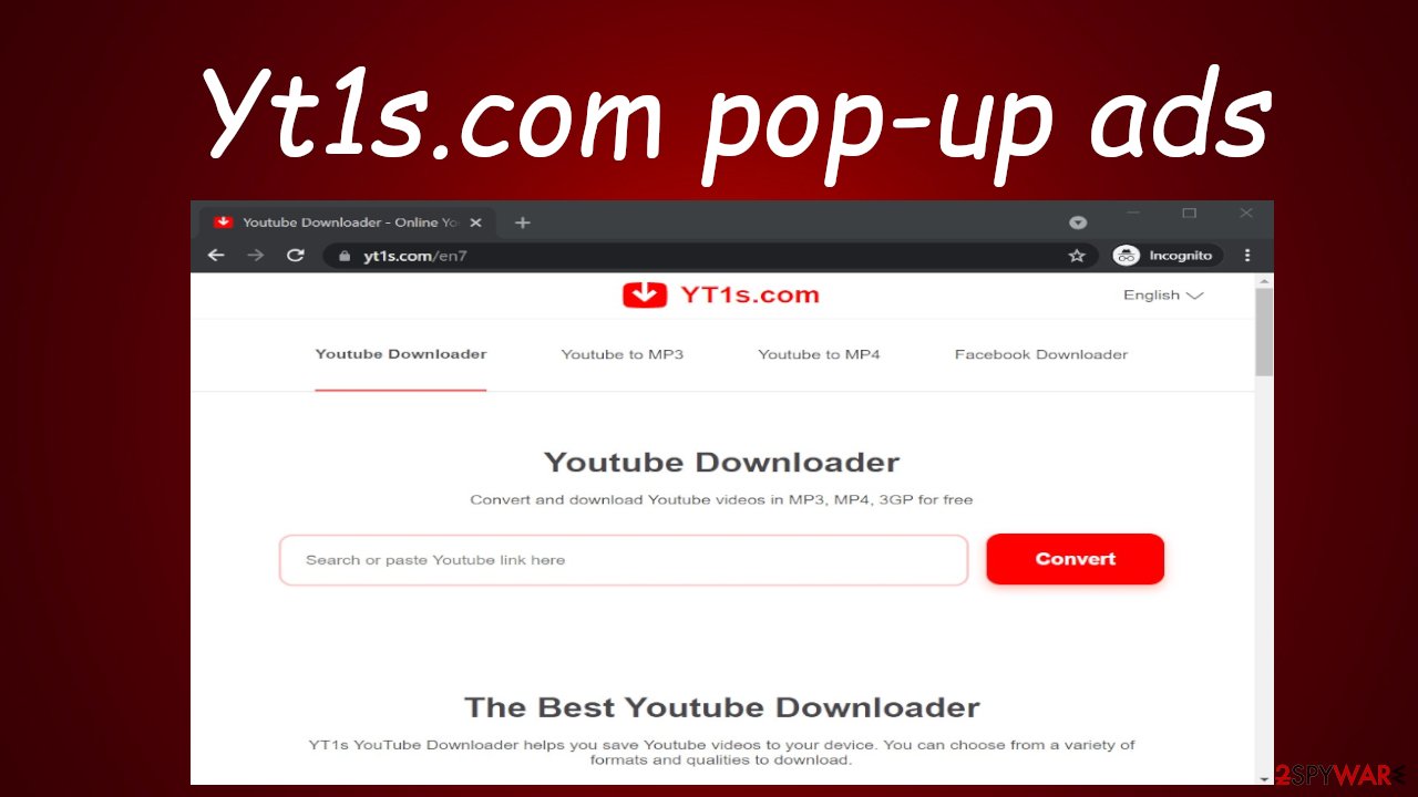 Snavs boksning Motherland Remove yt1s.com pop-up ads (virus) - Removal Instructions