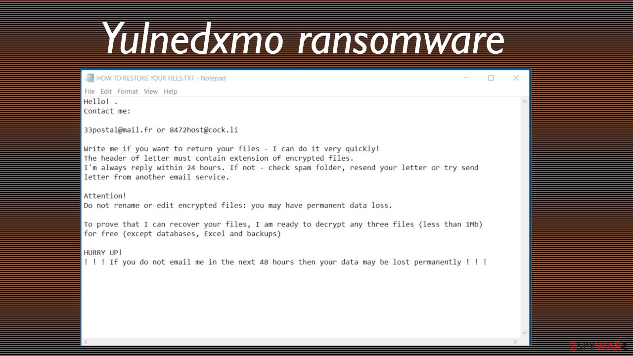 Yulnedxmo ransomware