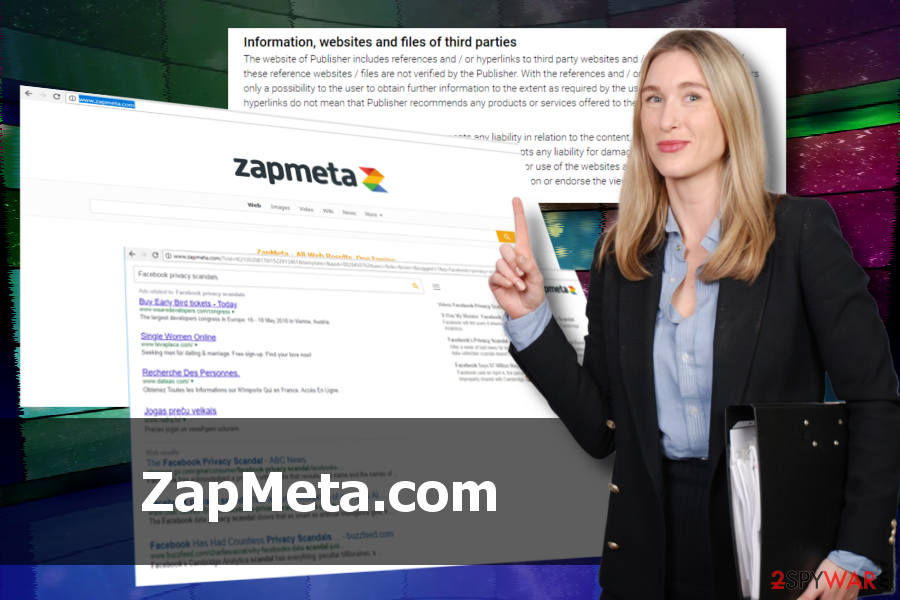 ZapMeta.com virus printscreen