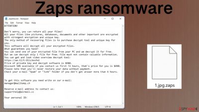Zaps ransomware