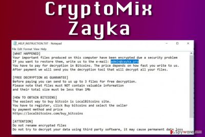 Zayka ransomware virus