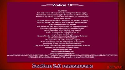 Zeoticus 2.0 ransomware