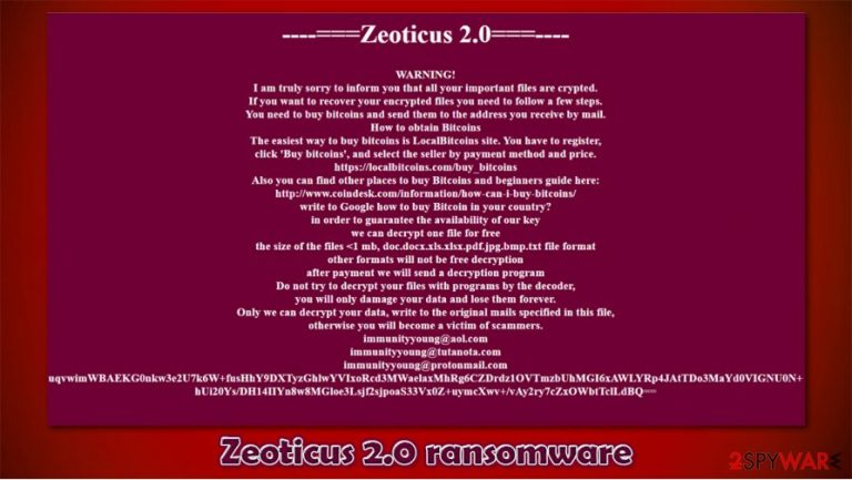 Zeoticus 2.0 ransomware