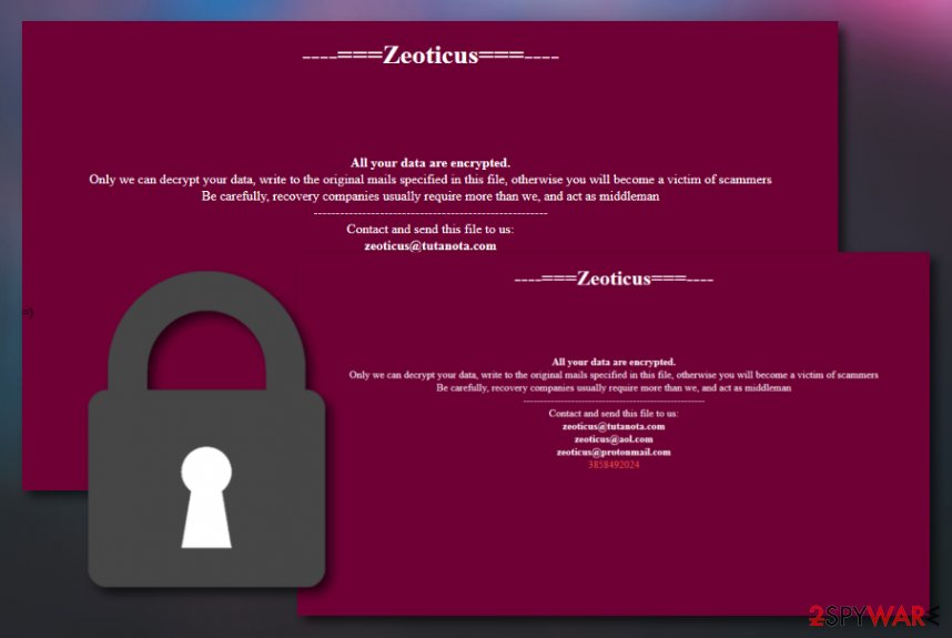 Zeoticus ransomware