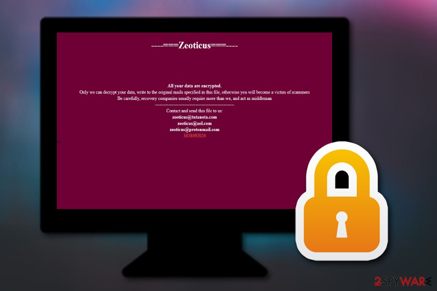Zeoticus ransomware virus