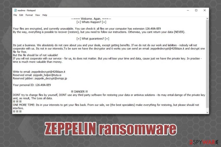ZEPPELIN ransomware