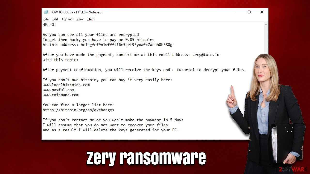 Zery ransomware virus