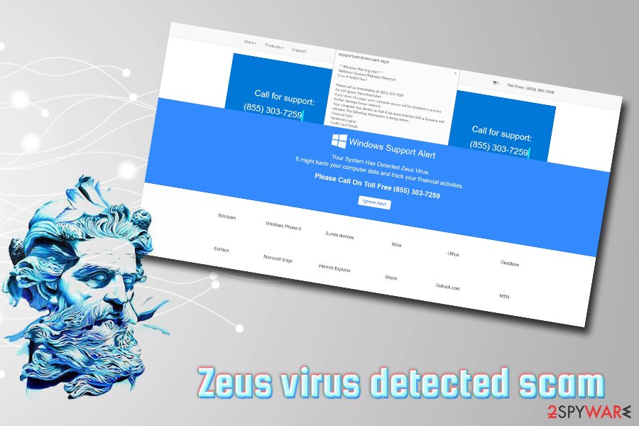 Zeus virus detected fake alert