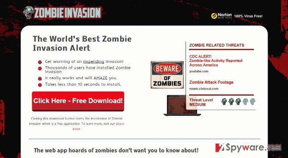 Zombie Invasion adware snapshot Zombie Invasion adware snapshot