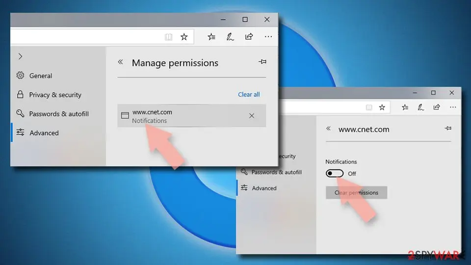 Allcontrolpc.com: stop notifications on edge 2
