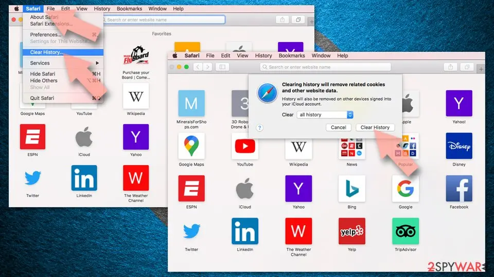 Haloweenpromob2.click: clear history from safari