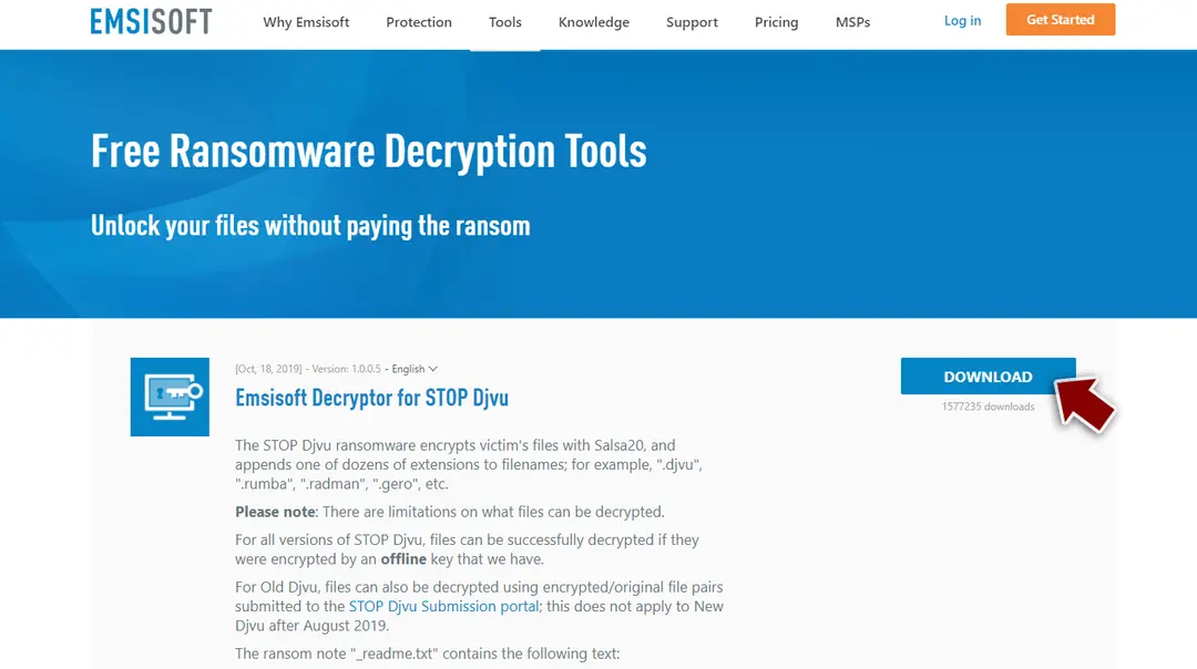 Screenshot of Mppn virus: emsisoft1