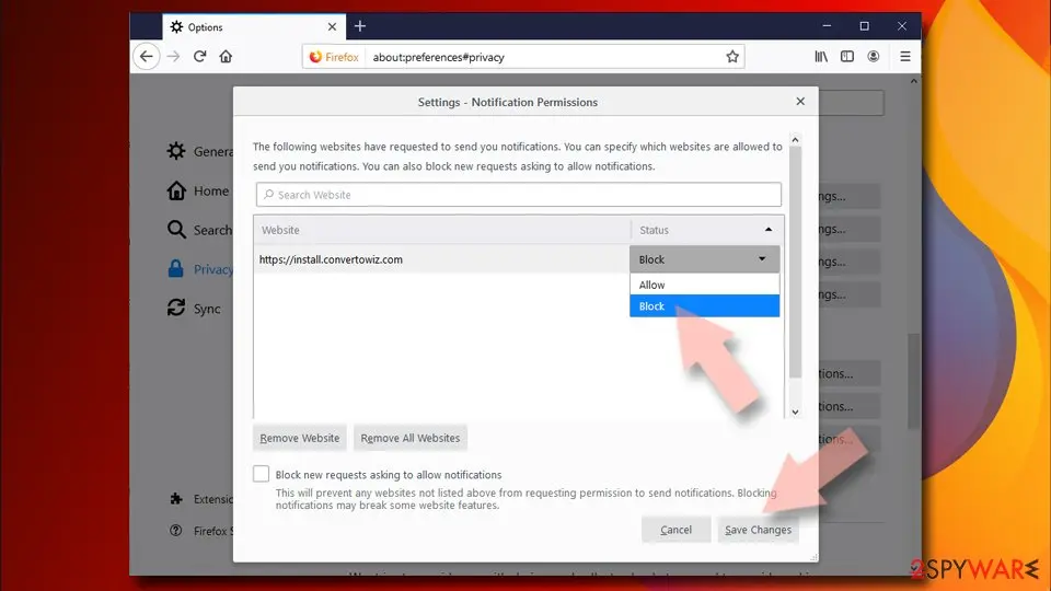 Activesafe.site: stop notifications in firefox 2