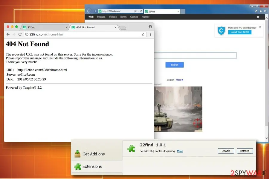 22find virus: 22find browser hijacker