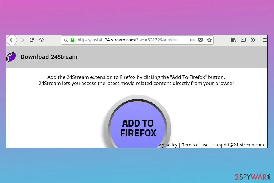 Screenshot of 24stream: virus