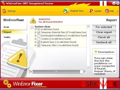 Screenshot of WinErrorFixer: 3 1