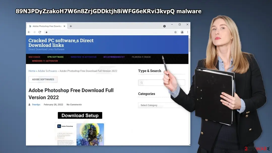 Screenshot of 89N3PDyZzakoH7W6n8ZrjGDDktjh8iWFG6eKRvi3kvpQ: malware