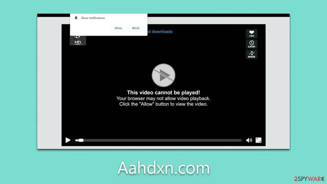 Aahdxn.com: aahdxn com push notification virus
