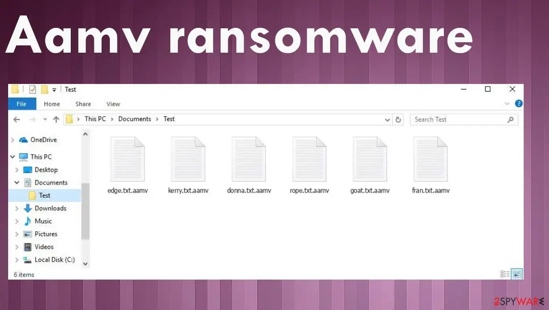 Aamv file virus: screenshot