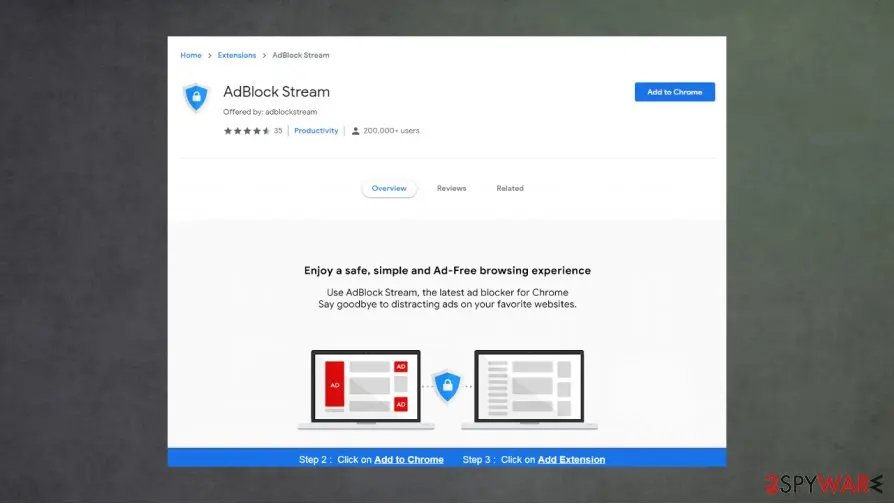 AdBlock Stream: add on