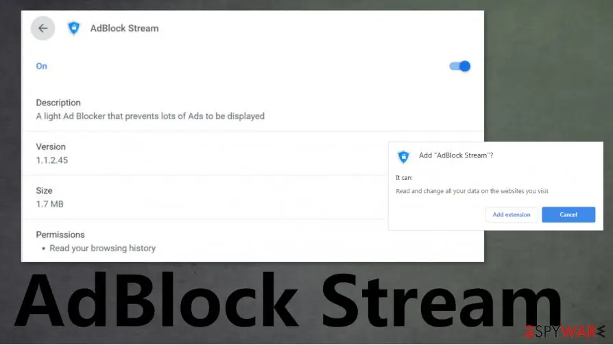 Screenshot of AdBlock Stream: pup