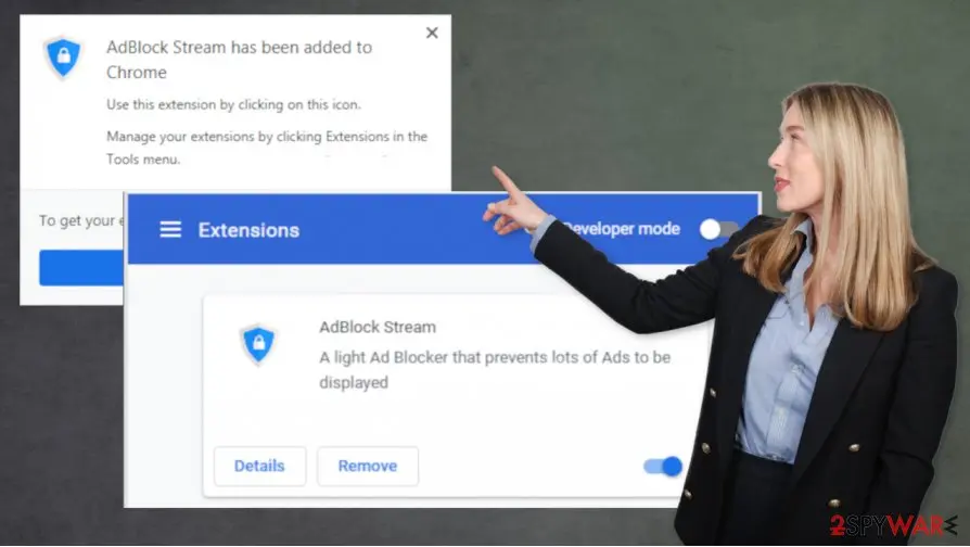 Screenshot of AdBlock Stream: virus