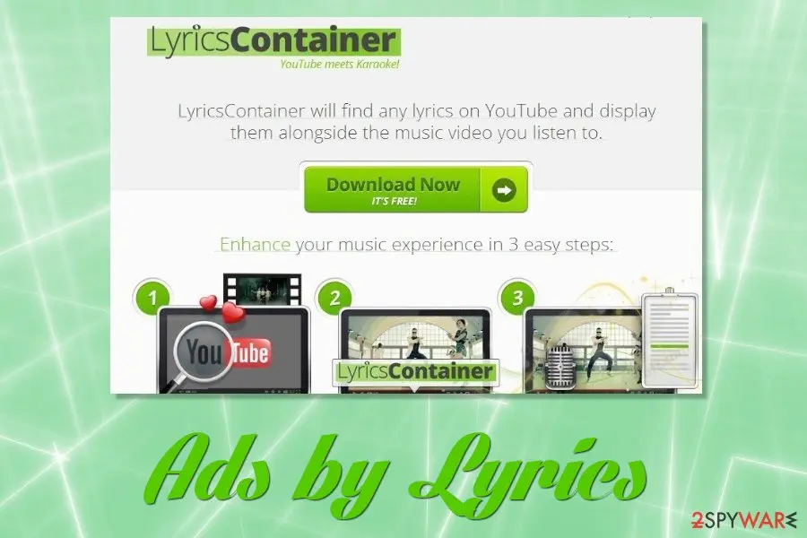 Lyrics virus: ads by lyrics adware pup