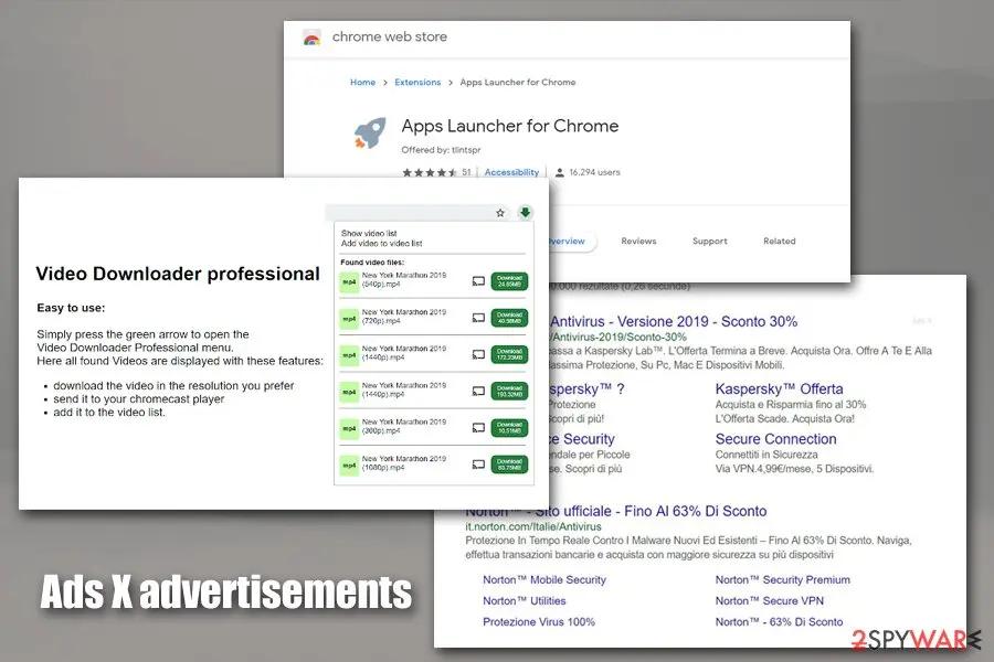 Ads X: advertisements related browser extensions