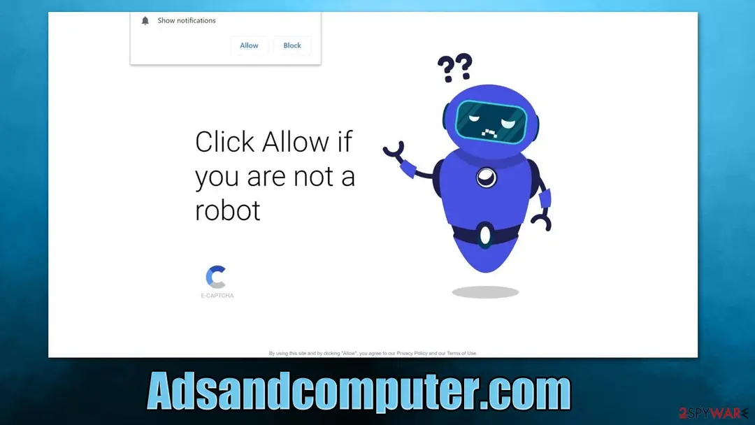 Adsandcomputer.com: adsandcomputer com push notification virus