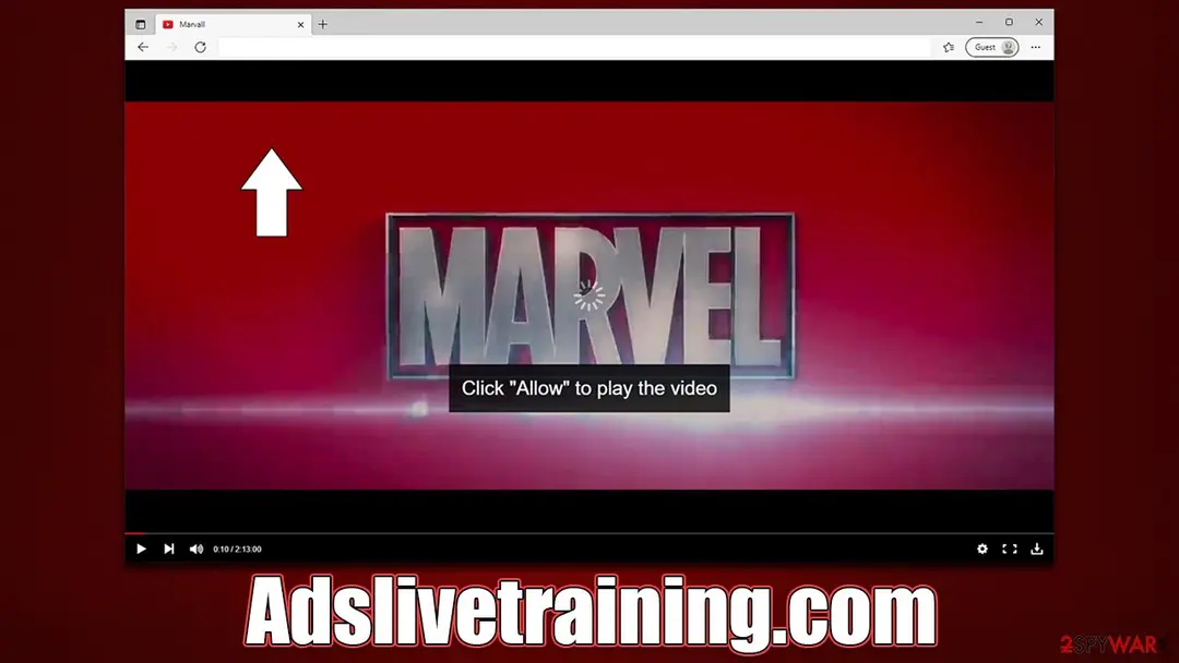 Adslivetraining.com: adslivetraining com push notification virus