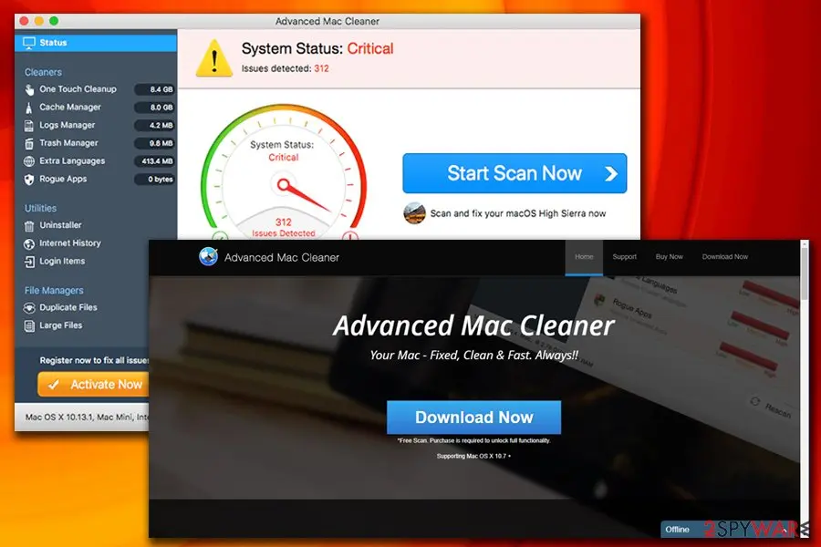 Advanced Mac Cleaner virus: advanced mac cleaner pua virus