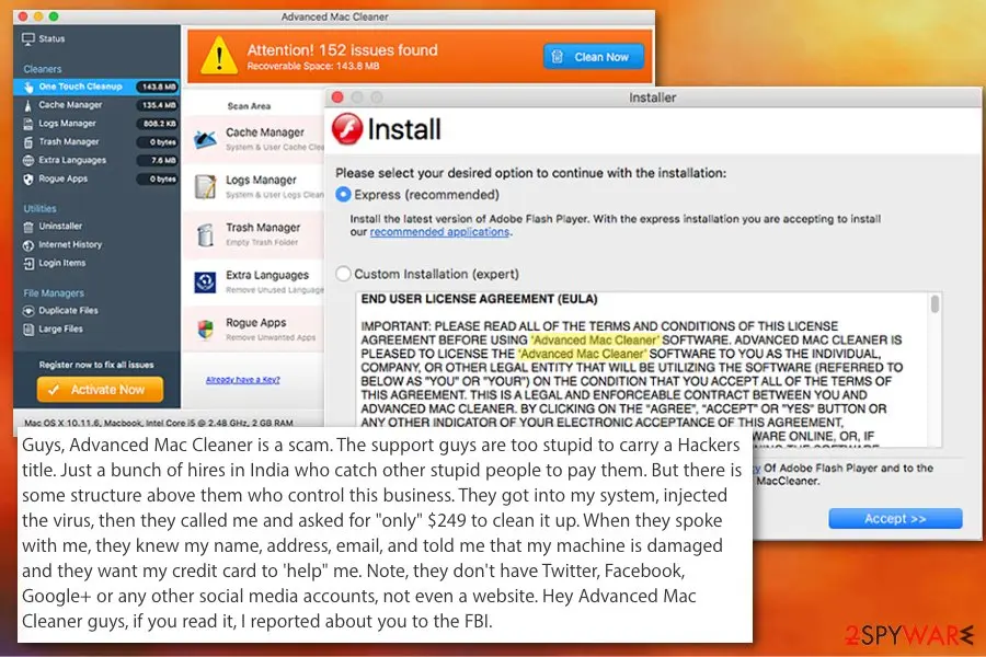 Advanced Mac Cleaner virus: advanced mac cleaner pup
