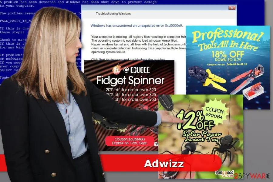 Screenshot of Adwizz: adware