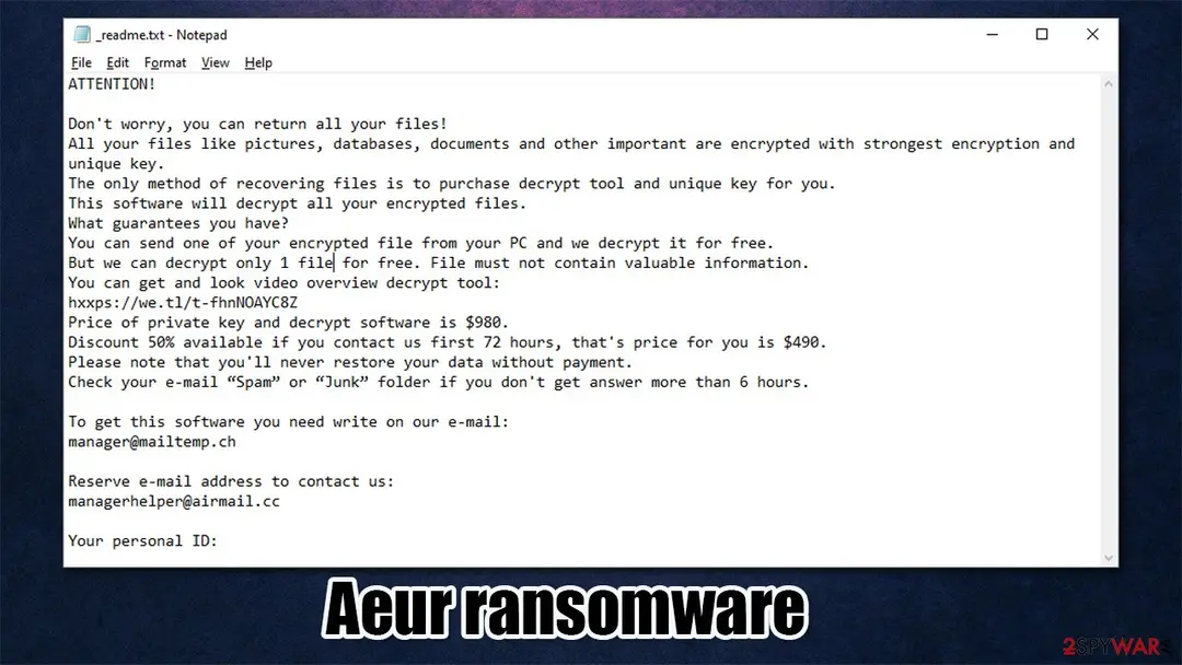 Aeur virus: aeur ransomware djvu