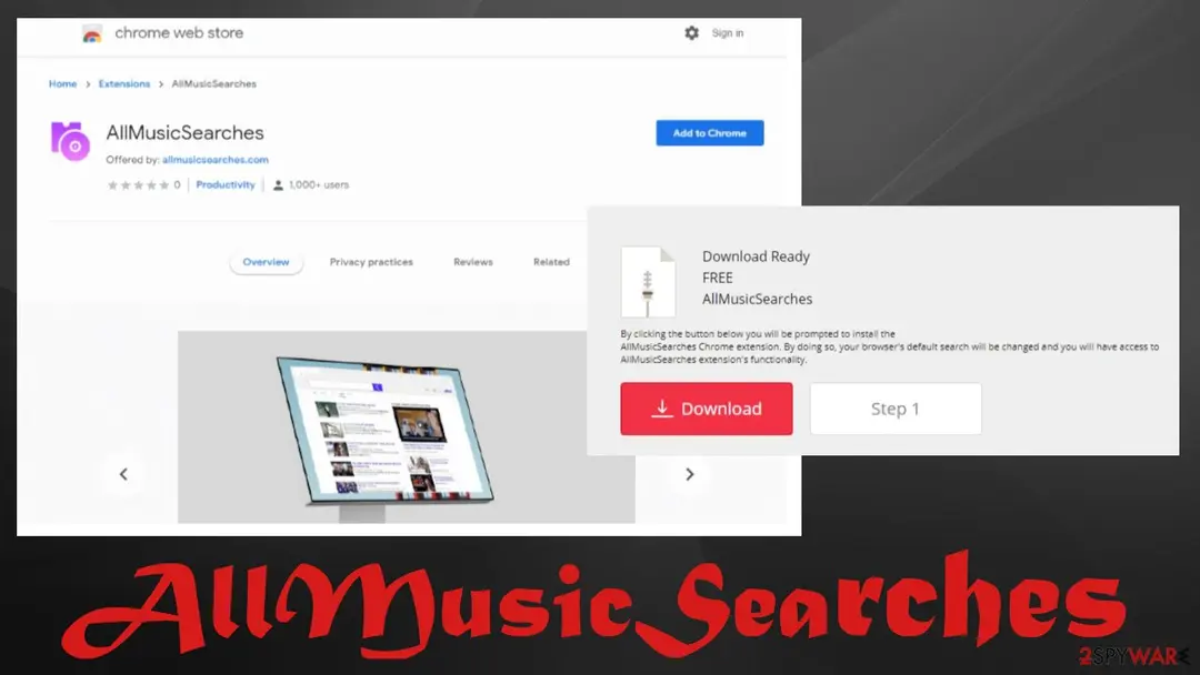 Screenshot of AllMusicSearches: virus
