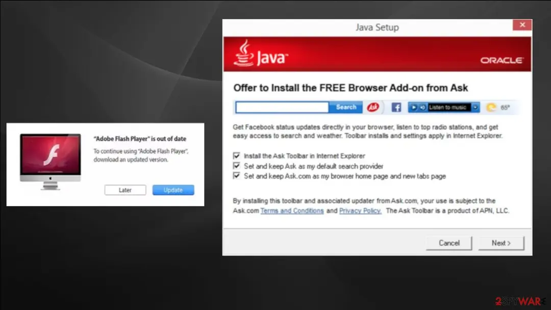 Screenshot of Allowlucks: adware