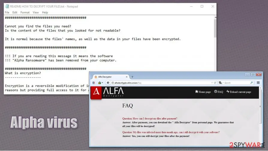Alpha ransomware virus: alpha ransomware alfa virus