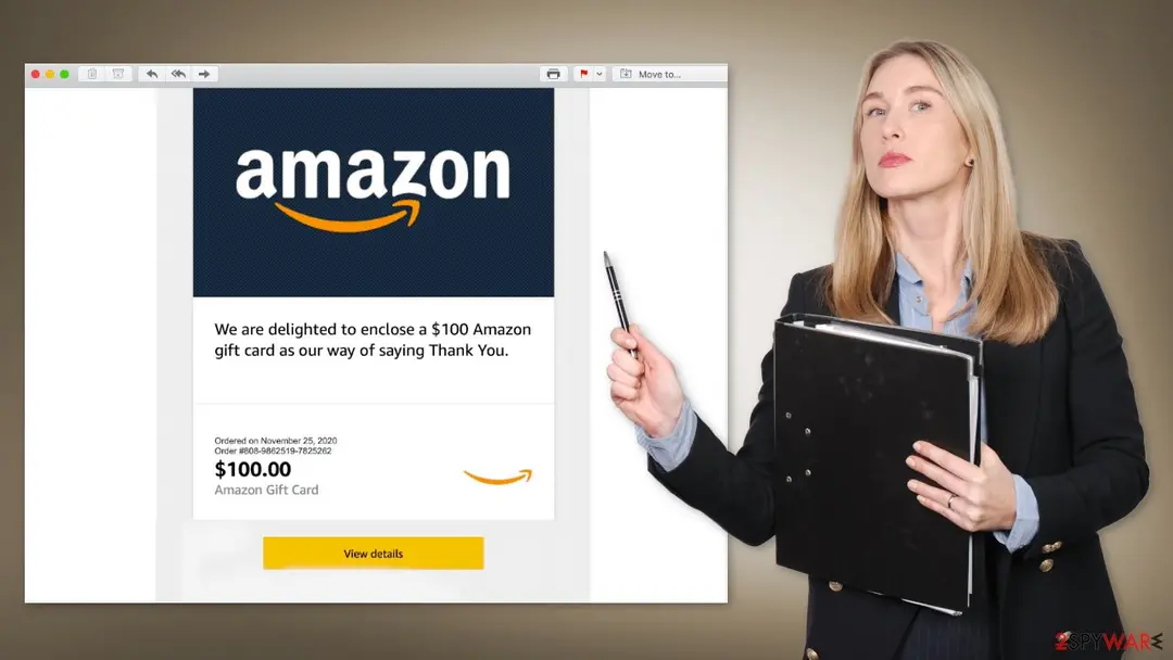 $100 Amazon Gift Card: amazon fake email