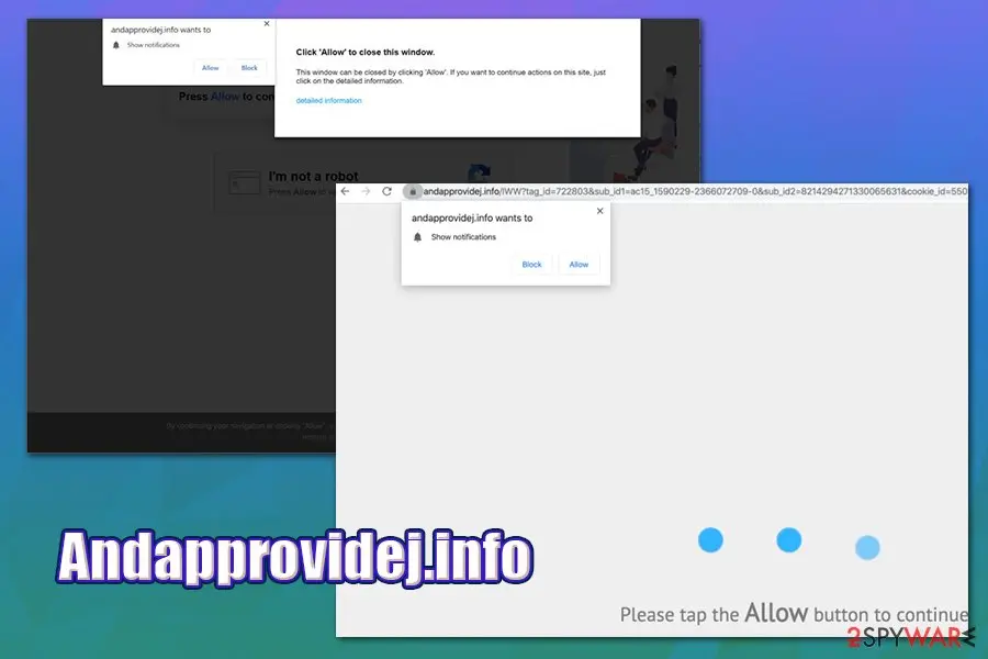 Andapprovidej.info: andapprovidej info social engineering attack push notification ads