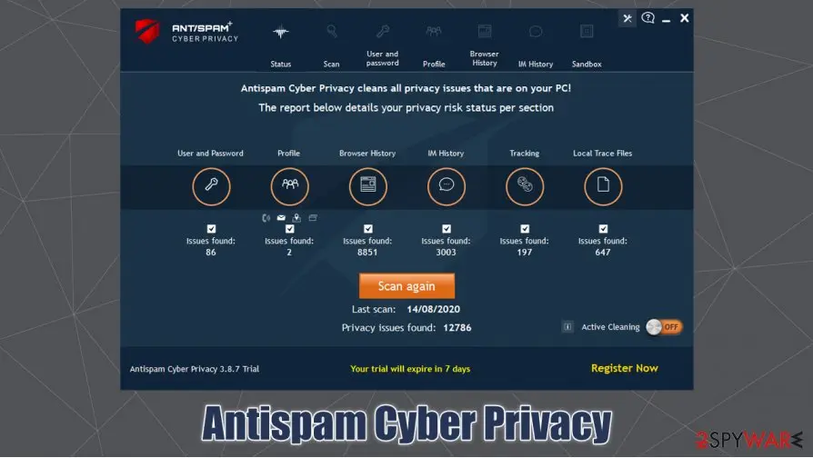 Antispam Cyber Privacy: potentially unwanted program pup